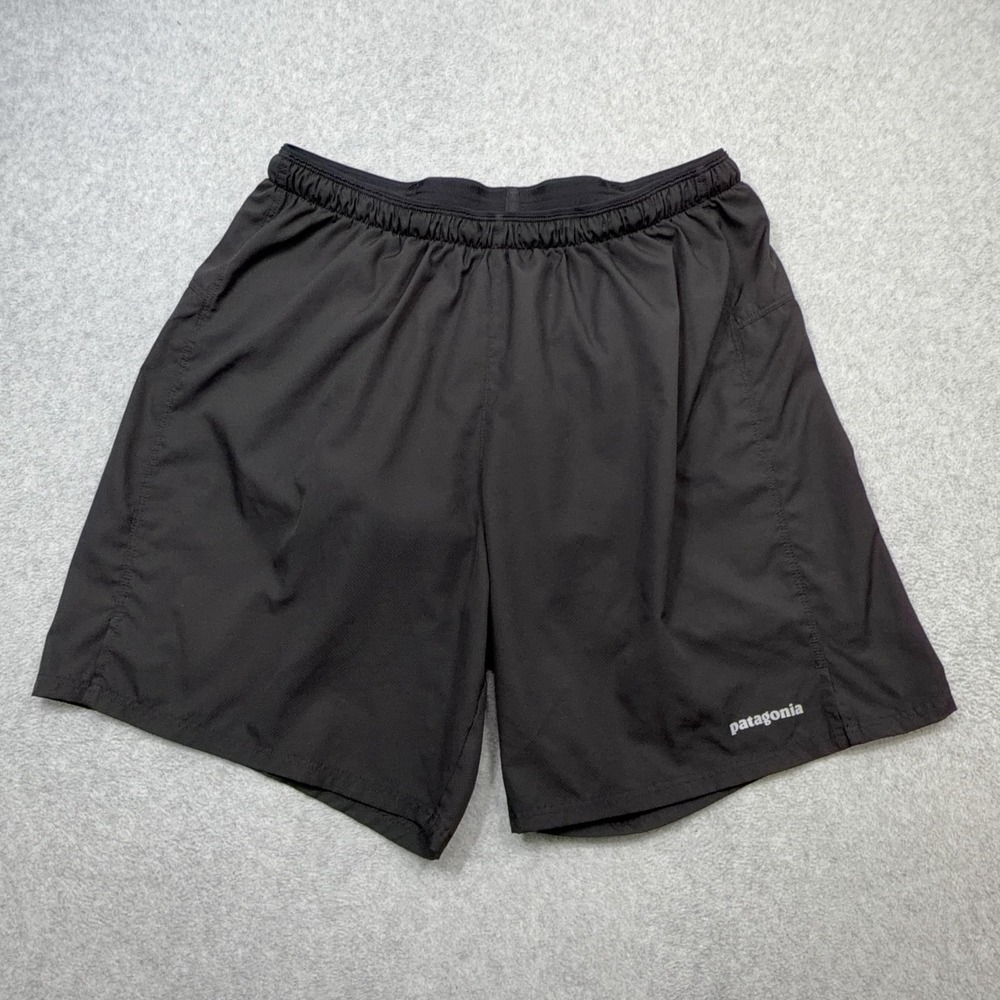 Patagonia Shorts Mens Medium Black Lined 7 Inch Running Gym Athletic Drawstring